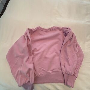Pink Puff Sleeve Sweatshirt